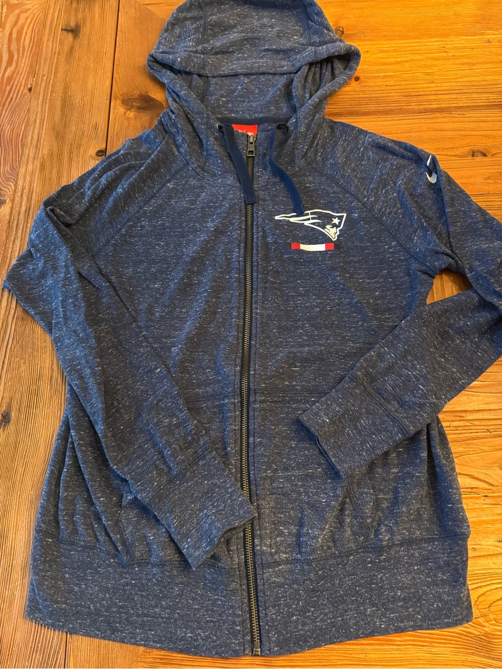 Nike Women’s Navy Heather Full-Zip Patriot’s Hoodie